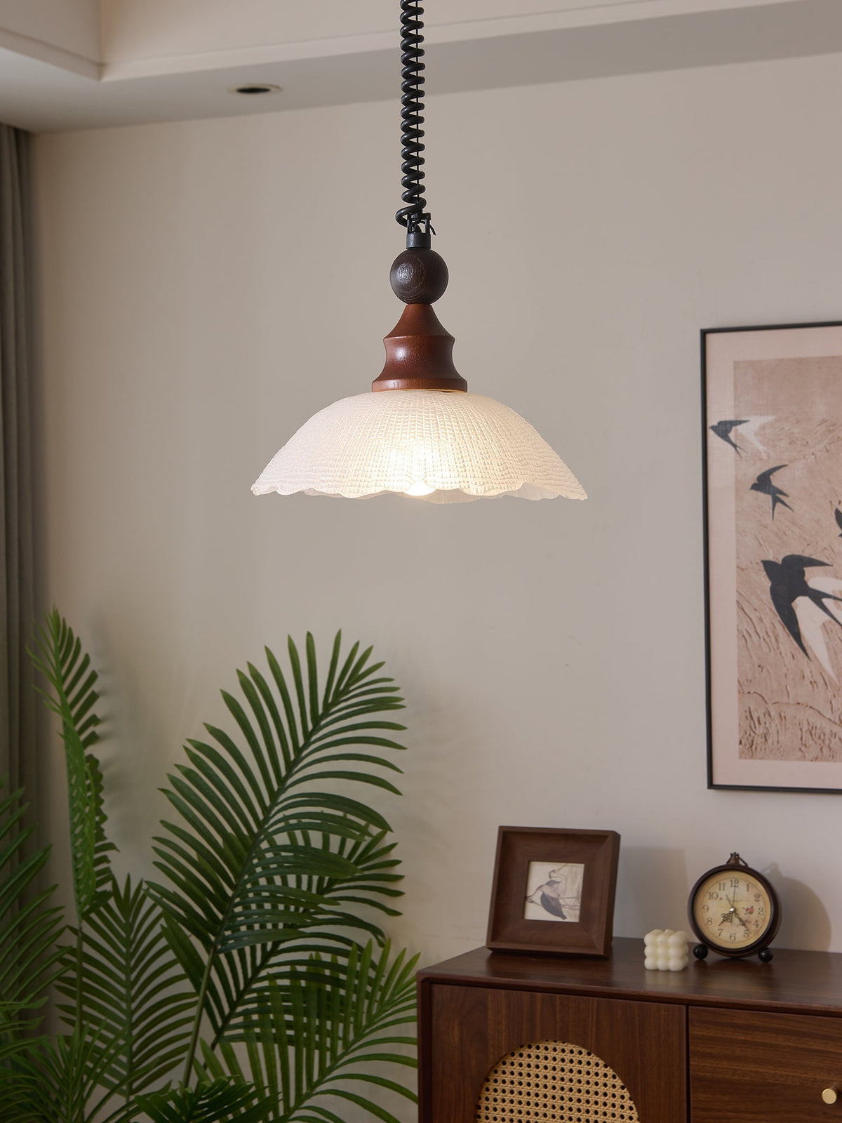 Suspension Atlas en bois et verre – vue 59