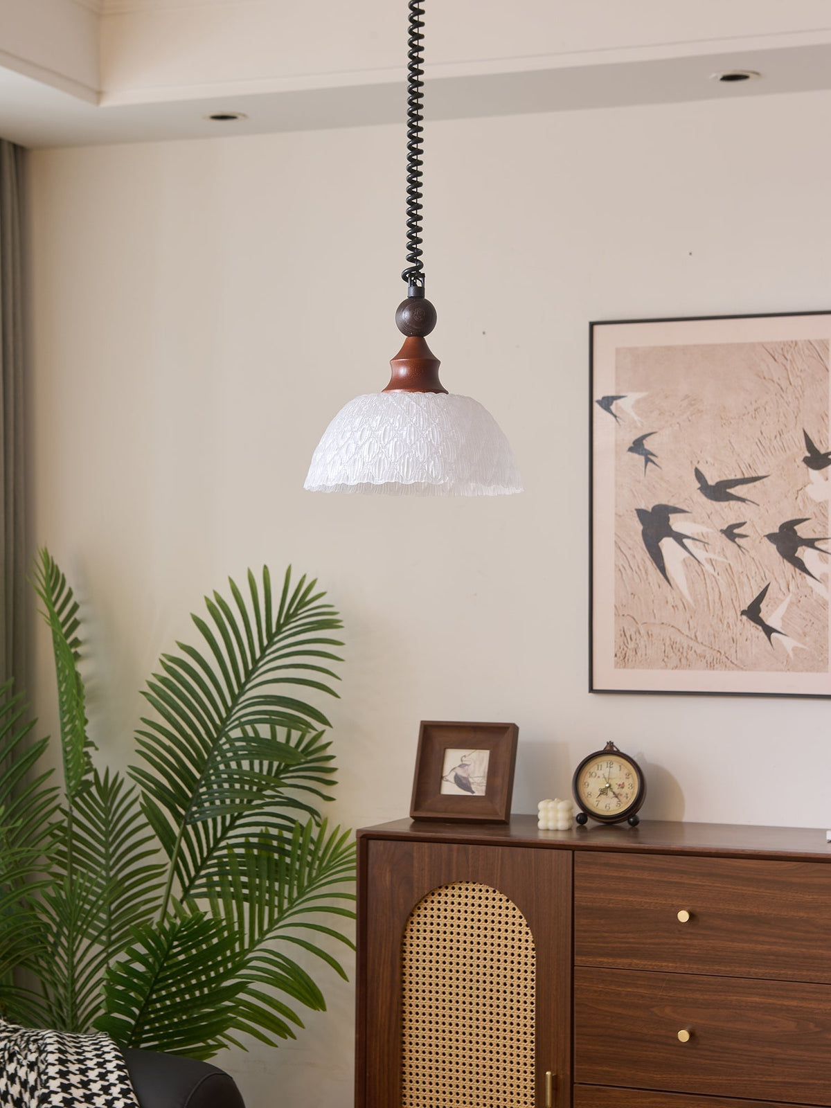 Suspension Atlas en bois et verre – vue 26