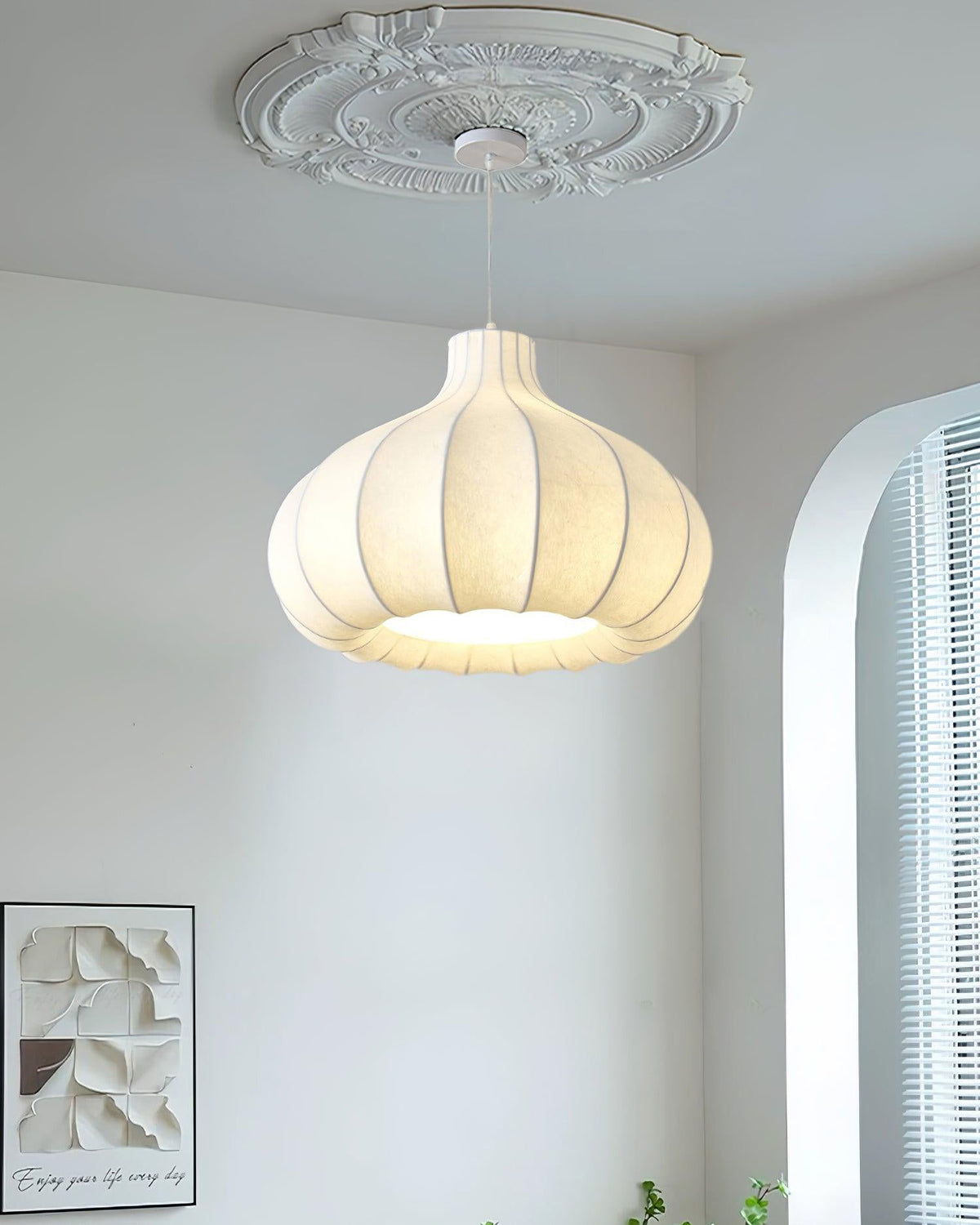 Suspension Giroflée en tissu et métal – vue 6