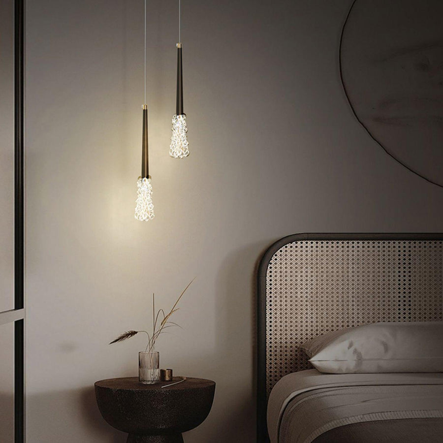 Suspension Grésil en cristal et métal – vue 5