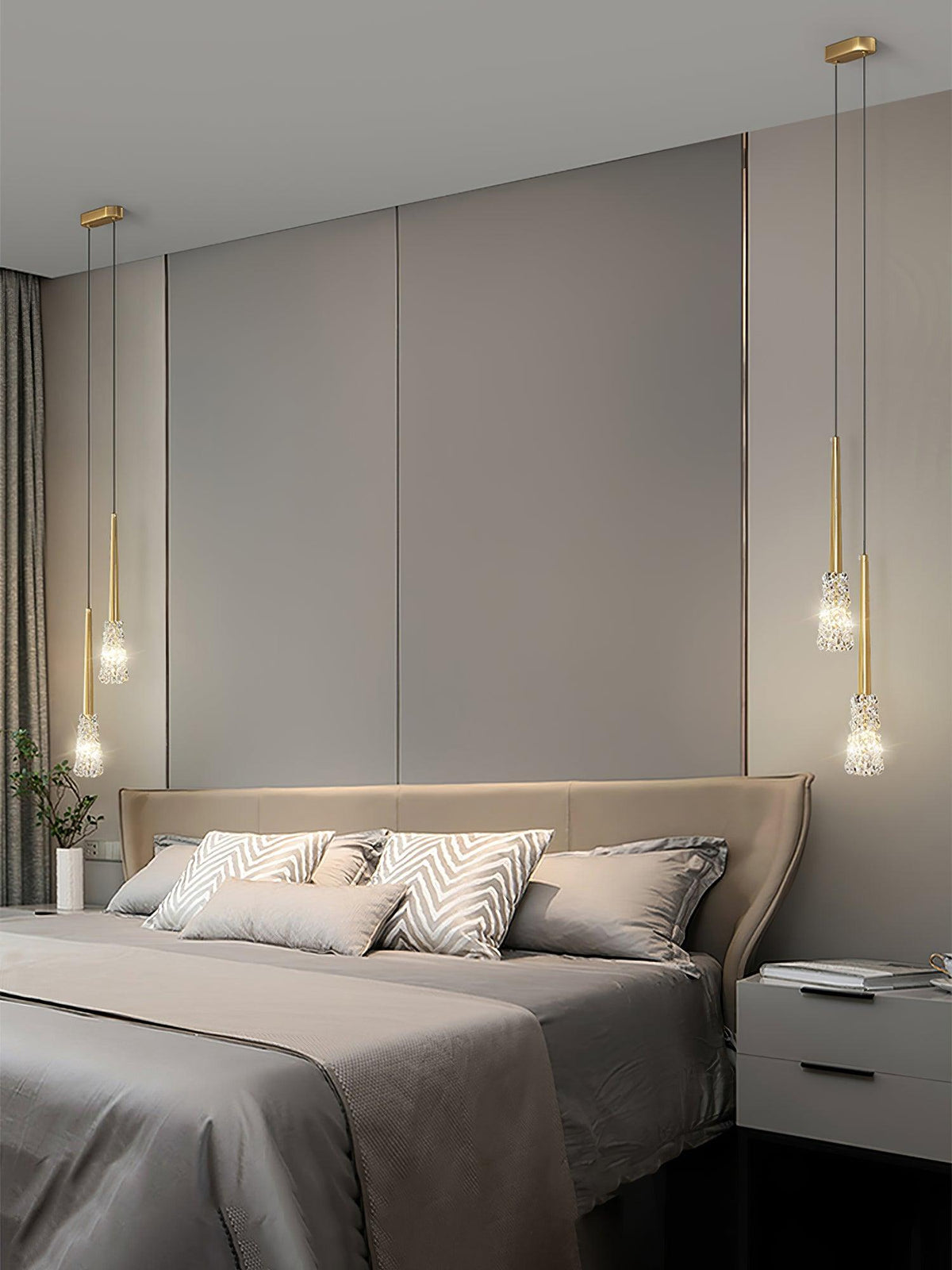 Suspension Grésil en cristal et métal – vue 31