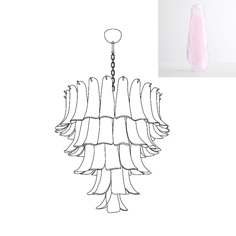 Lustre Colombe en verre et métal – vue 102