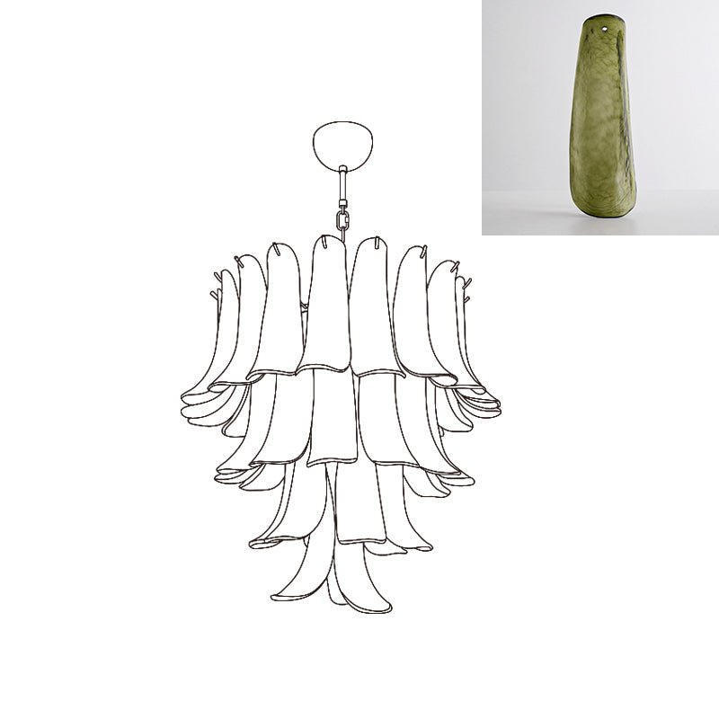 Lustre Colombe en verre et métal – vue 103