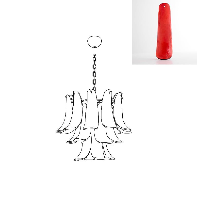 Lustre Colombe en verre et métal – vue 163