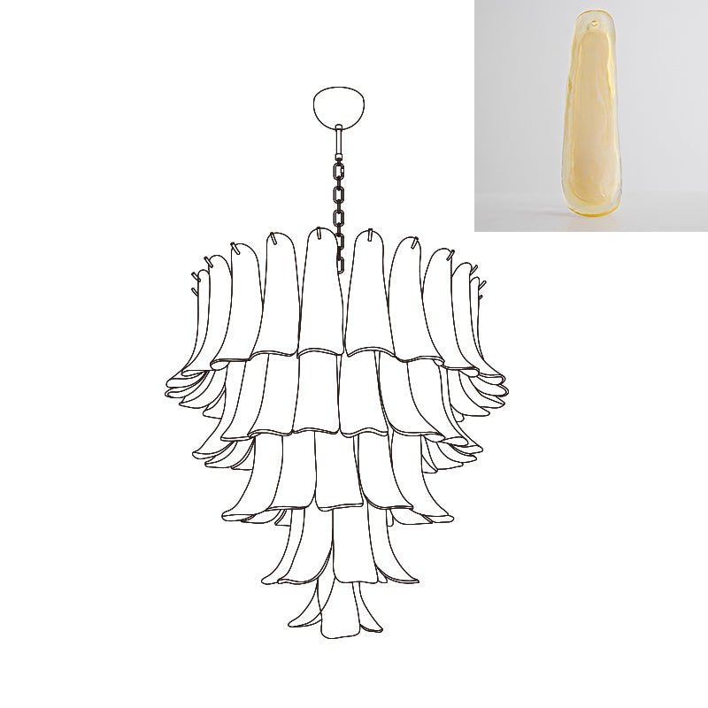 Lustre Colombe en verre et métal – vue 195