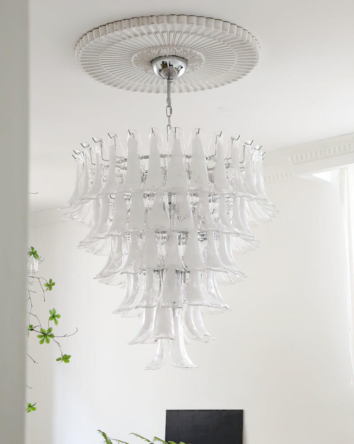 Lustre Colombe en verre et métal – vue 68