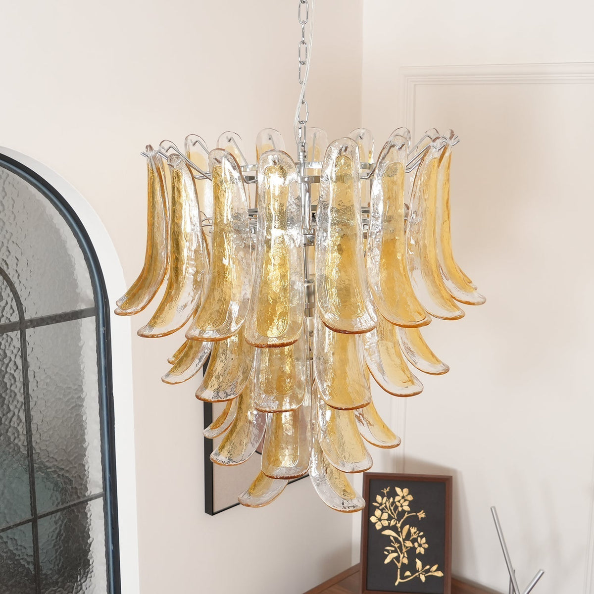 Lustre Colombe en verre et métal – vue 58
