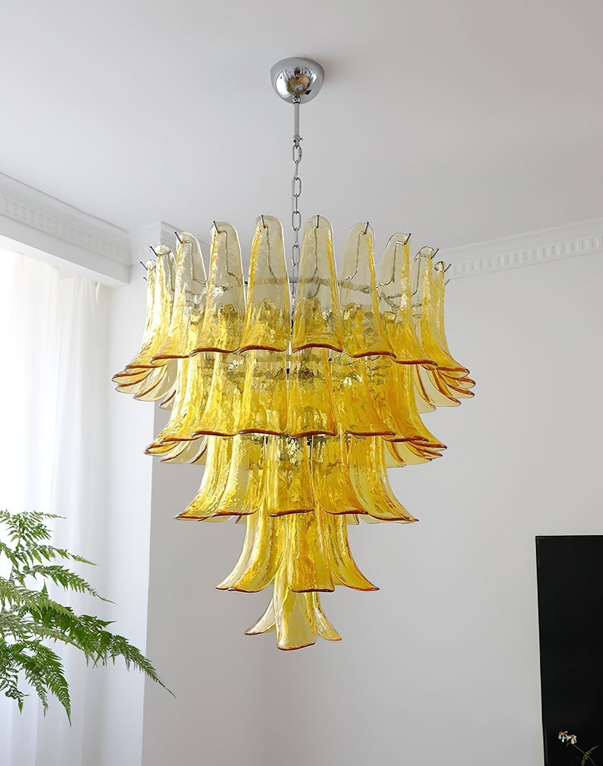 Lustre Colombe en verre et métal – vue 64
