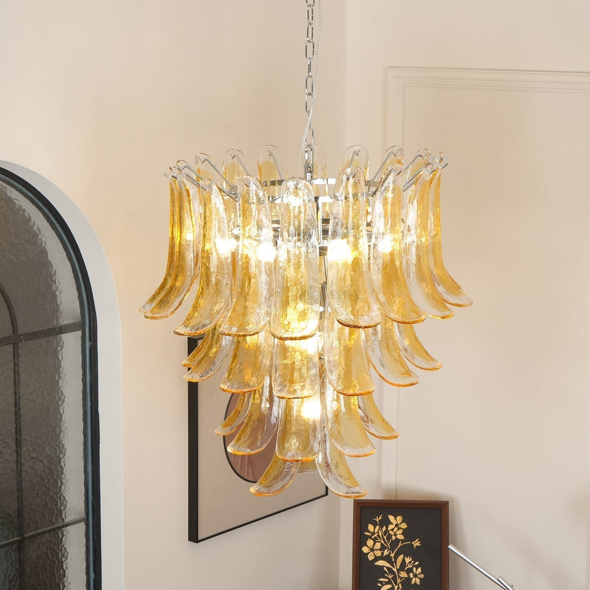 Lustre Colombe en verre et métal – vue 72