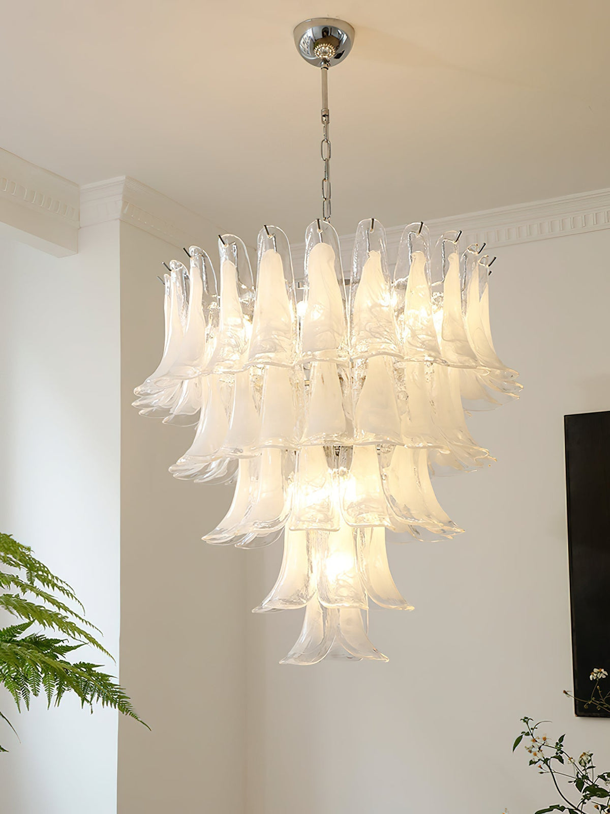 Lustre Colombe en verre et métal – vue 73