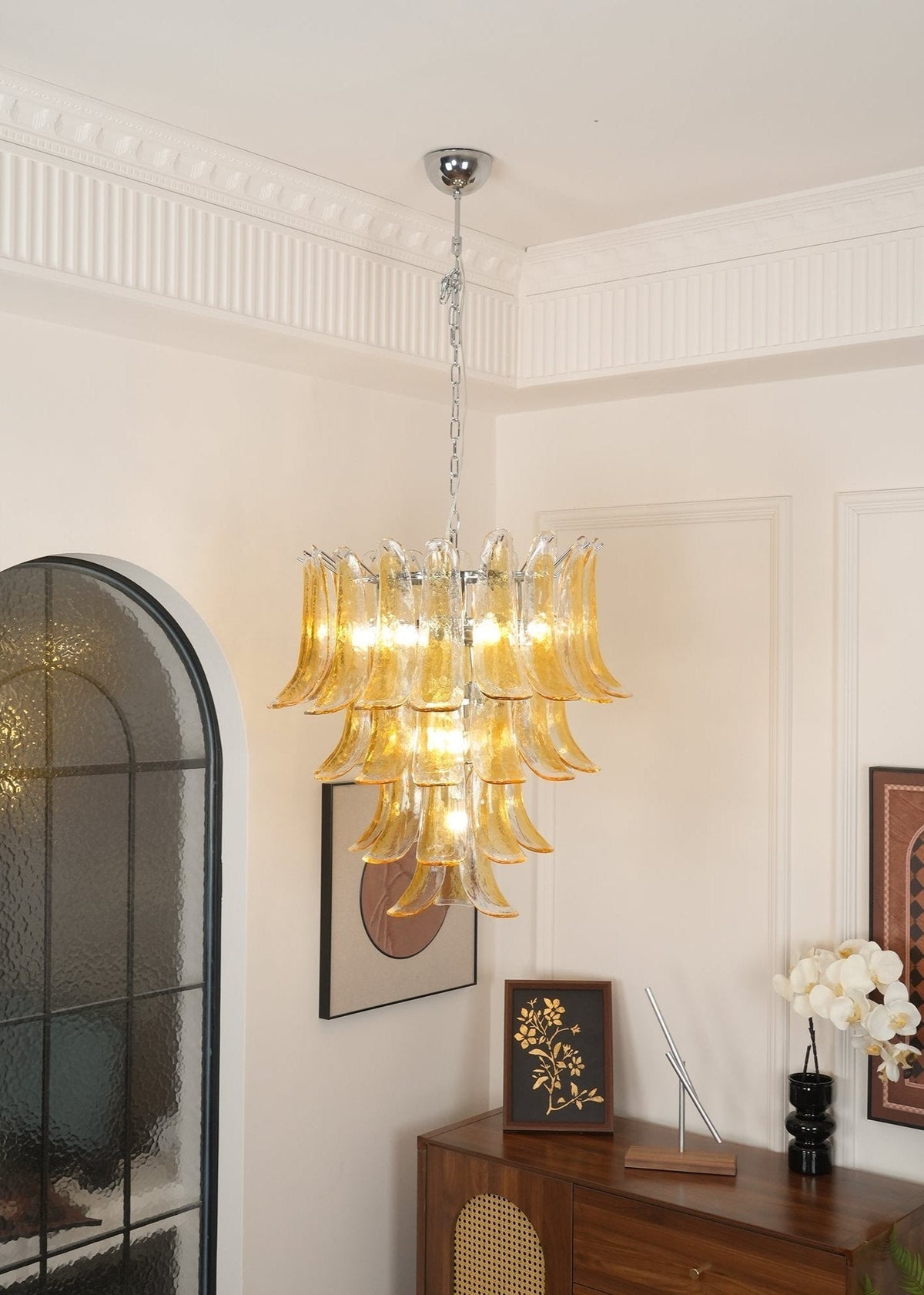 Lustre Colombe en verre et métal – vue 78
