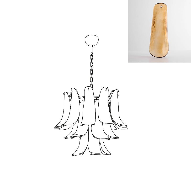 Lustre Colombe en verre et métal – vue 157