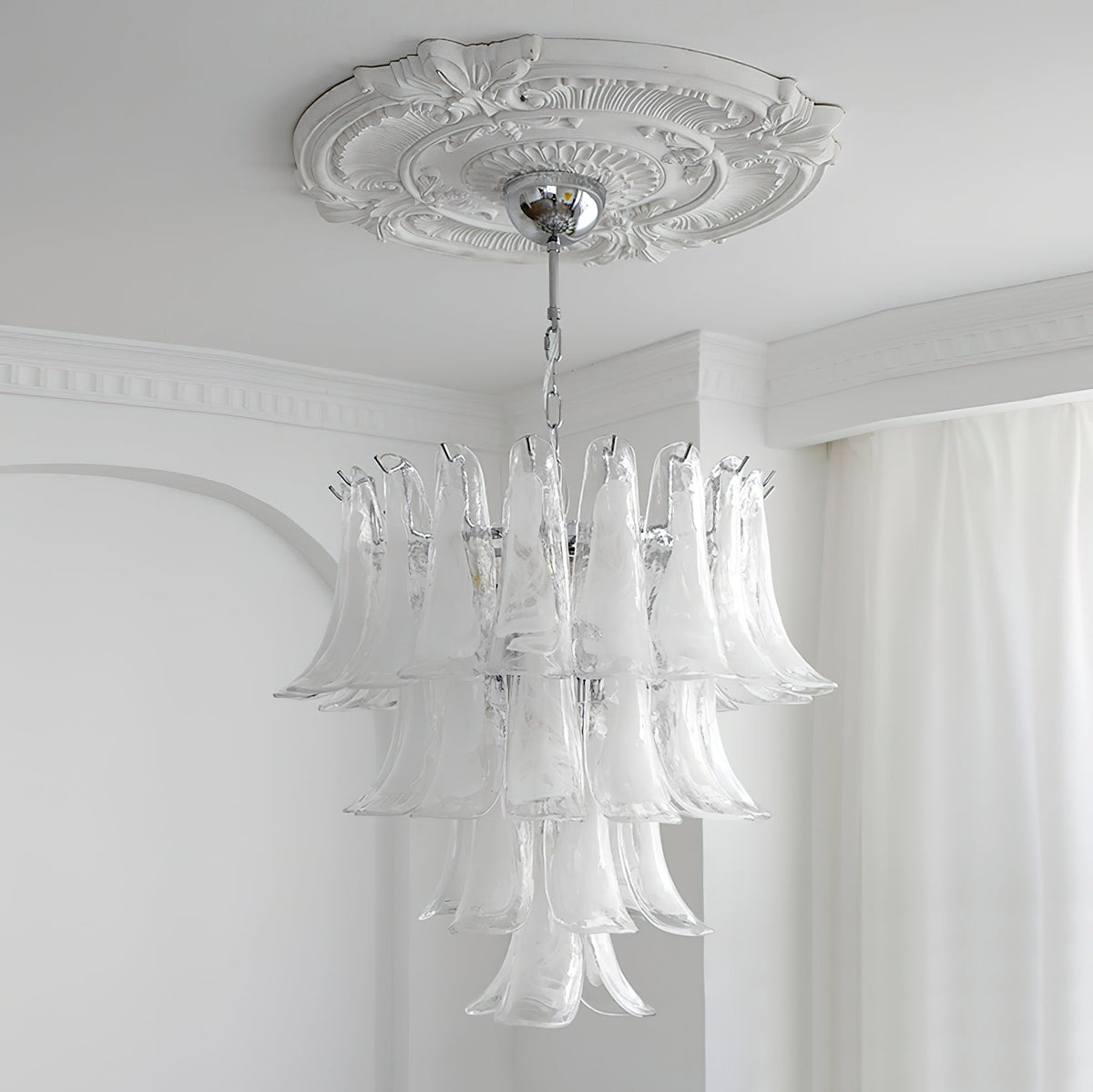 Lustre Colombe en verre et métal – vue 87