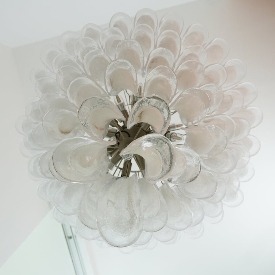 Lustre Colombe en verre et métal – vue 180