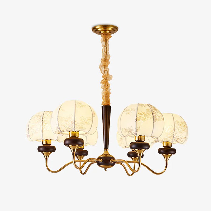 Lustre Tango en tissu et bois – vue 30