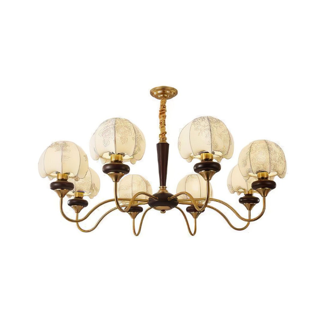 Lustre Tango en tissu et bois – vue 40
