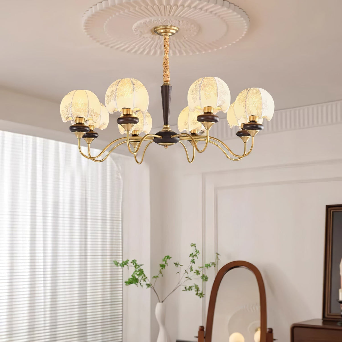Lustre Tango en tissu et bois – vue 33