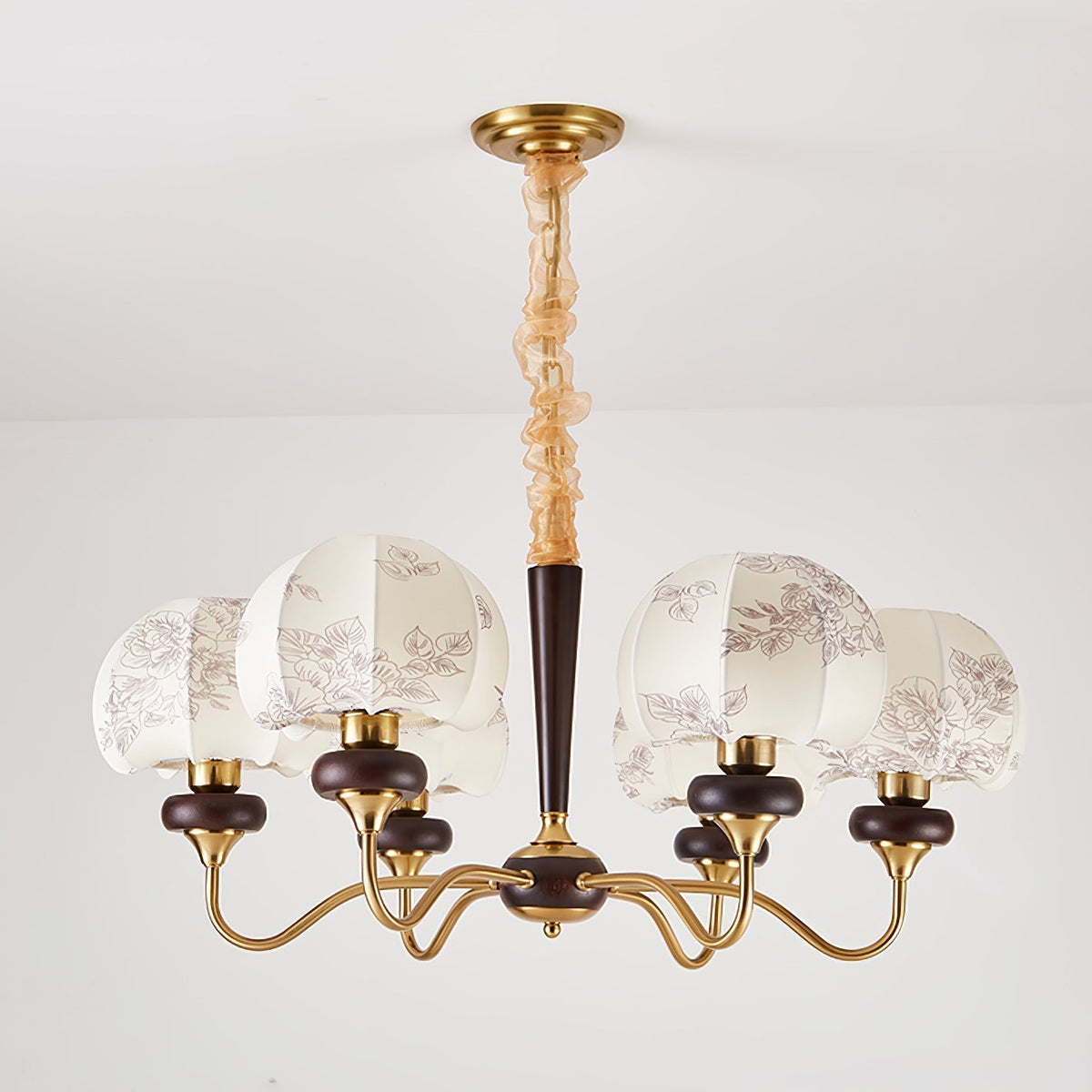 Lustre Tango en tissu et bois – vue 22