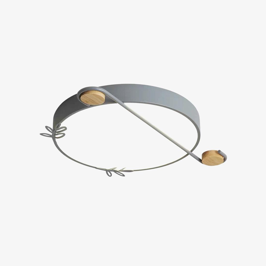 Plafonnier Romane en bois et fer – vue 11