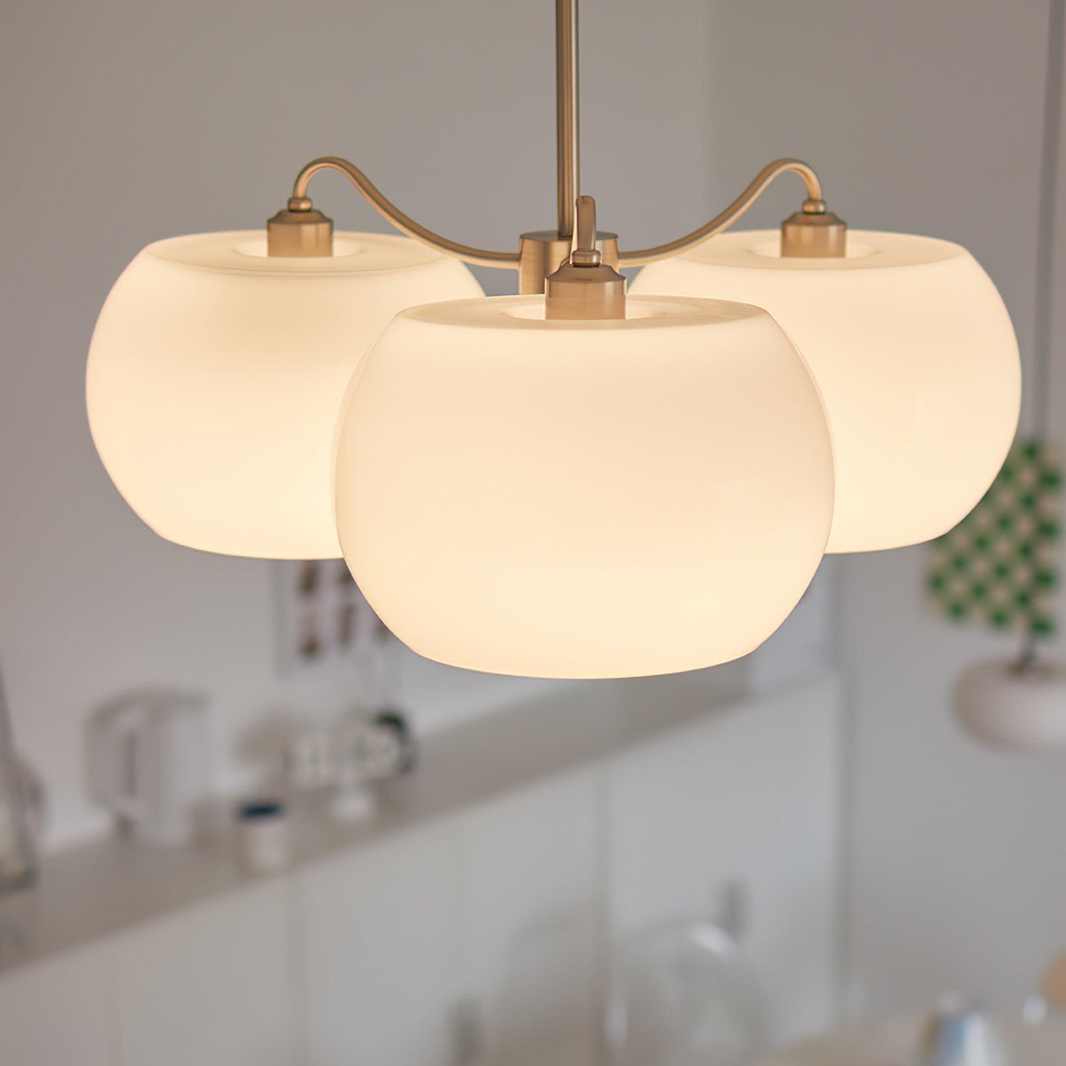 Lustre Rosalinde en verre et métal – vue 33
