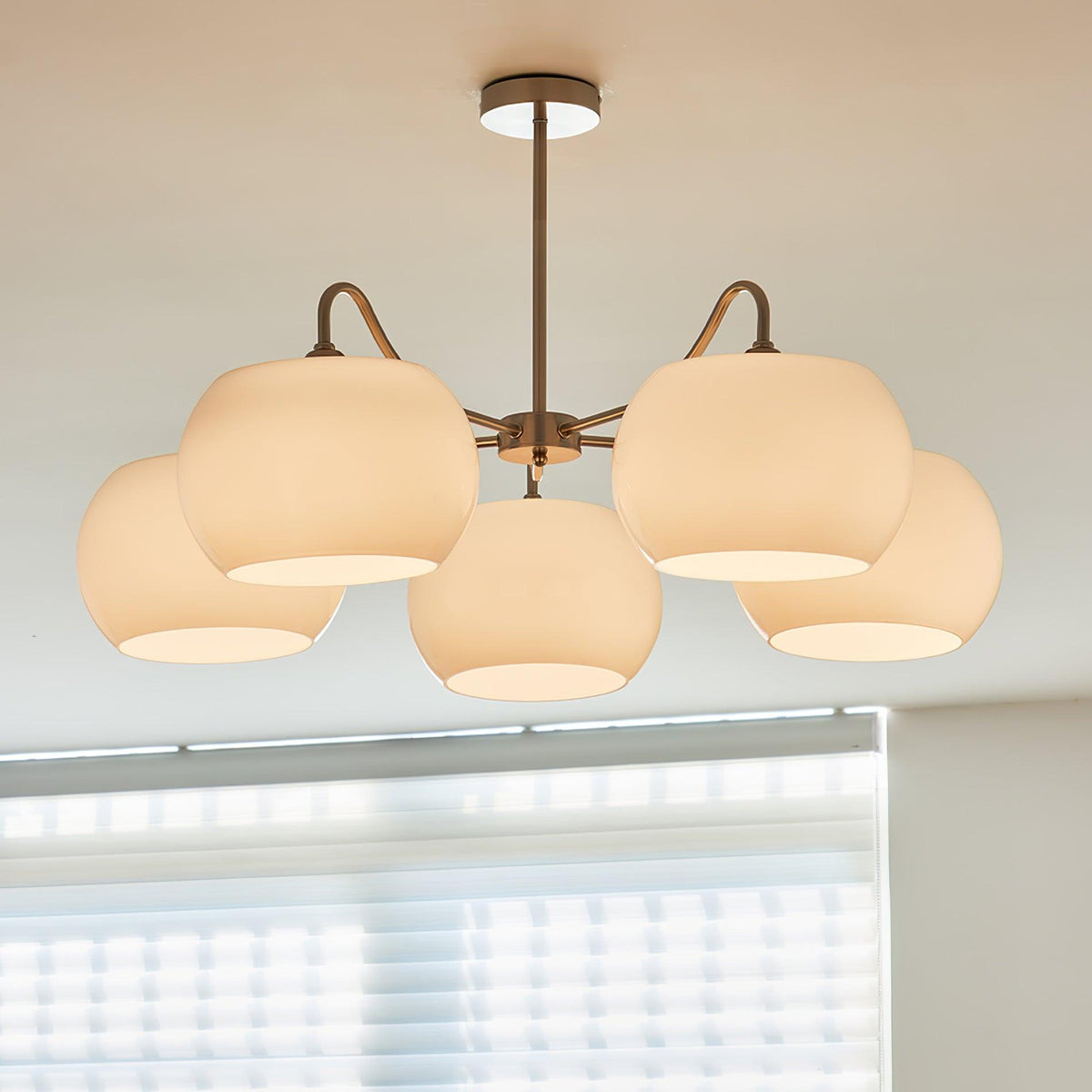 Lustre Rosalinde en verre et métal – vue 16