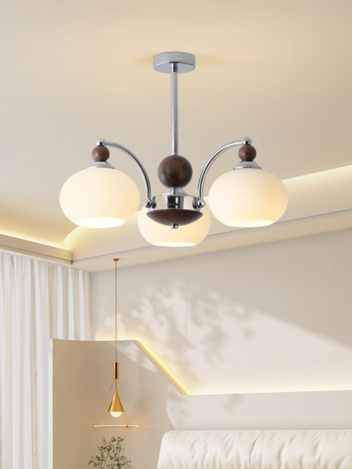 Lustre Fontaine en verre et fer – vue 9
