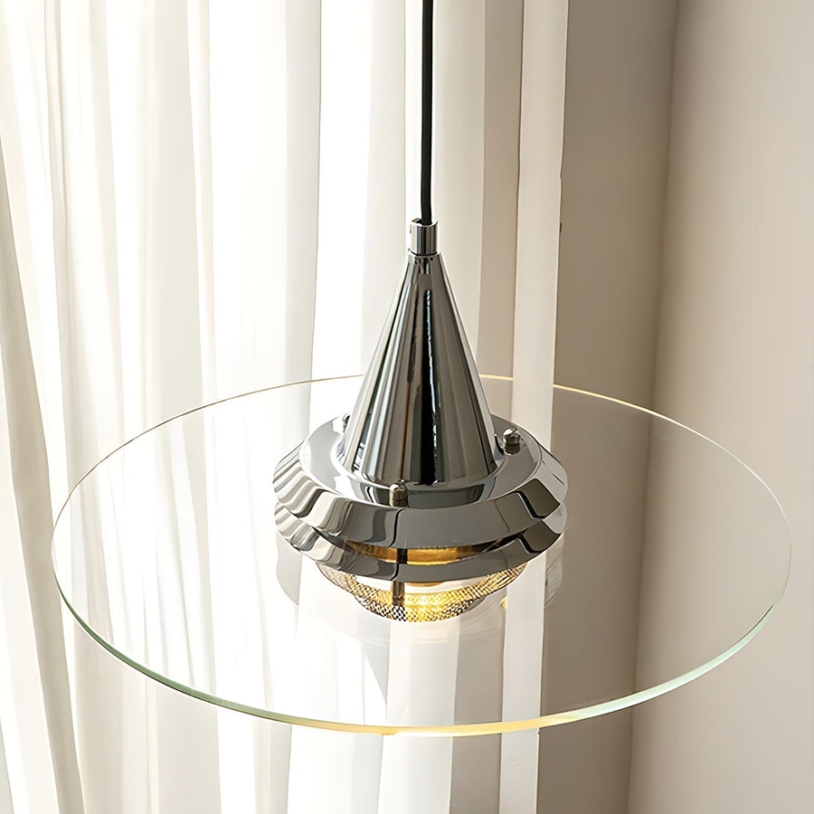 Suspension Adèle en verre et métal – vue 4