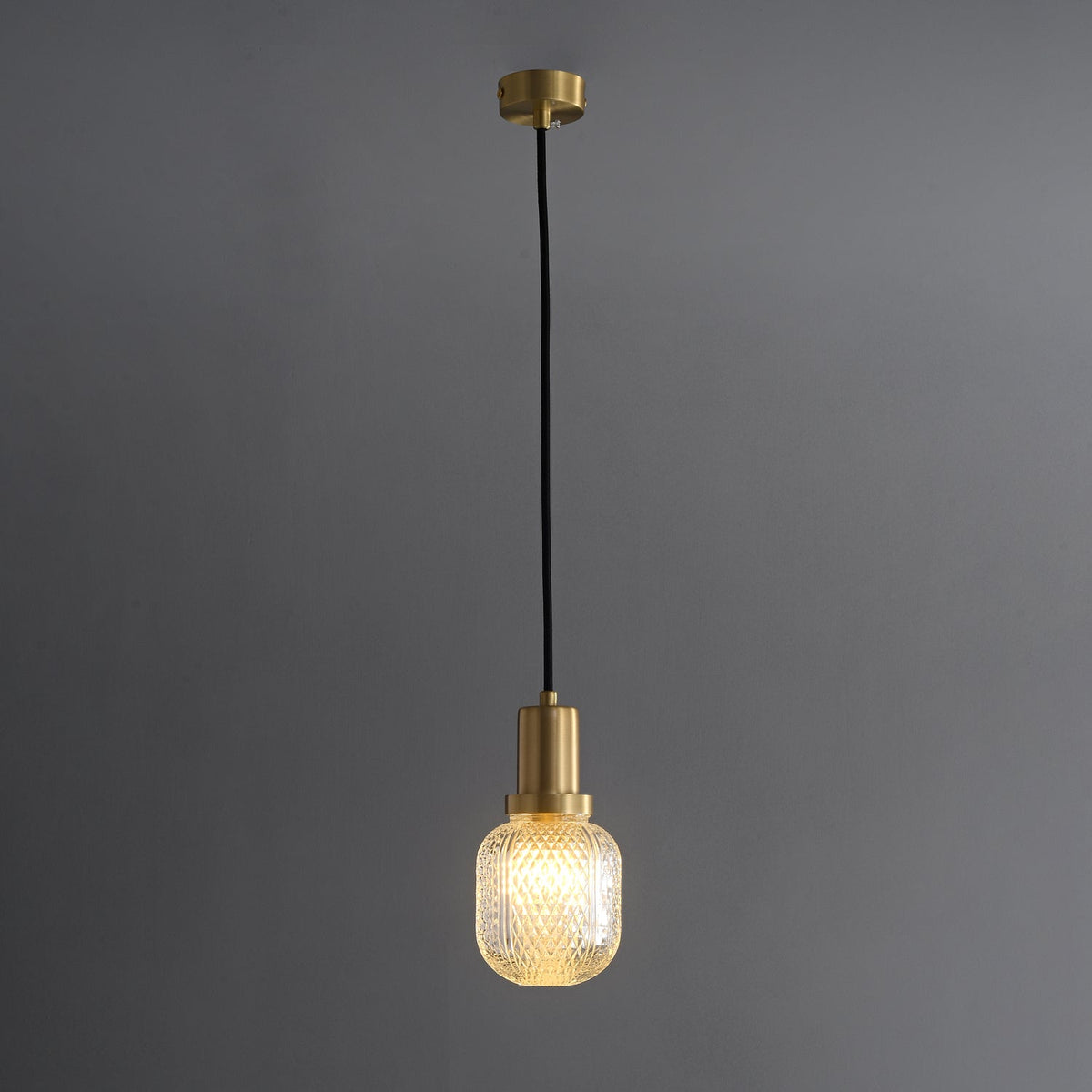 Suspension Gabarre en verre et laiton – vue 11