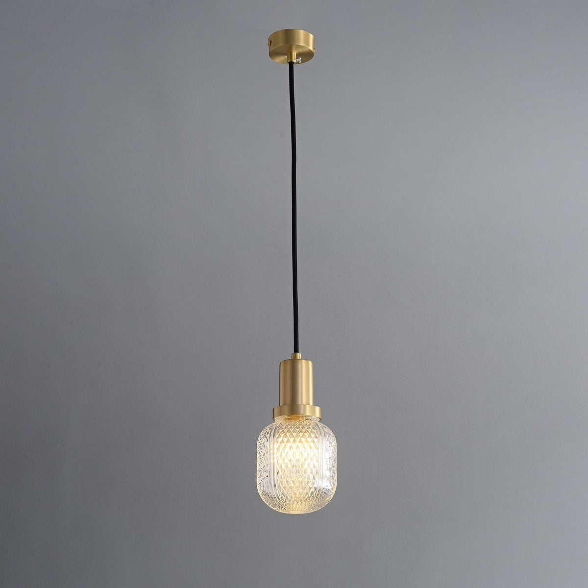 Suspension Gabarre en verre et laiton – vue 10