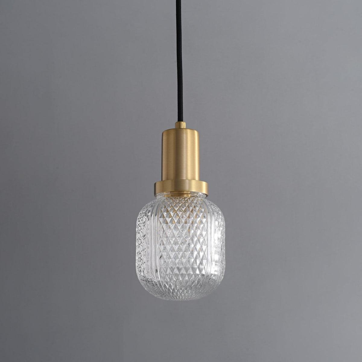 Suspension Gabarre en verre et laiton – vue 5