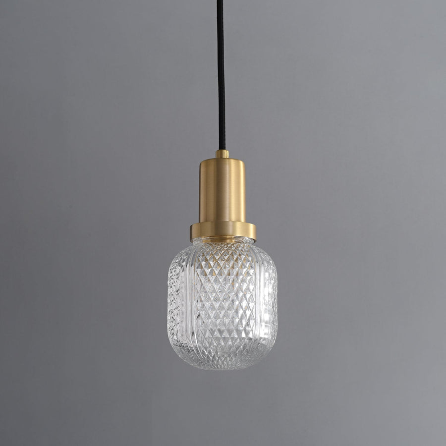Suspension Gabarre en verre et laiton – vue 5