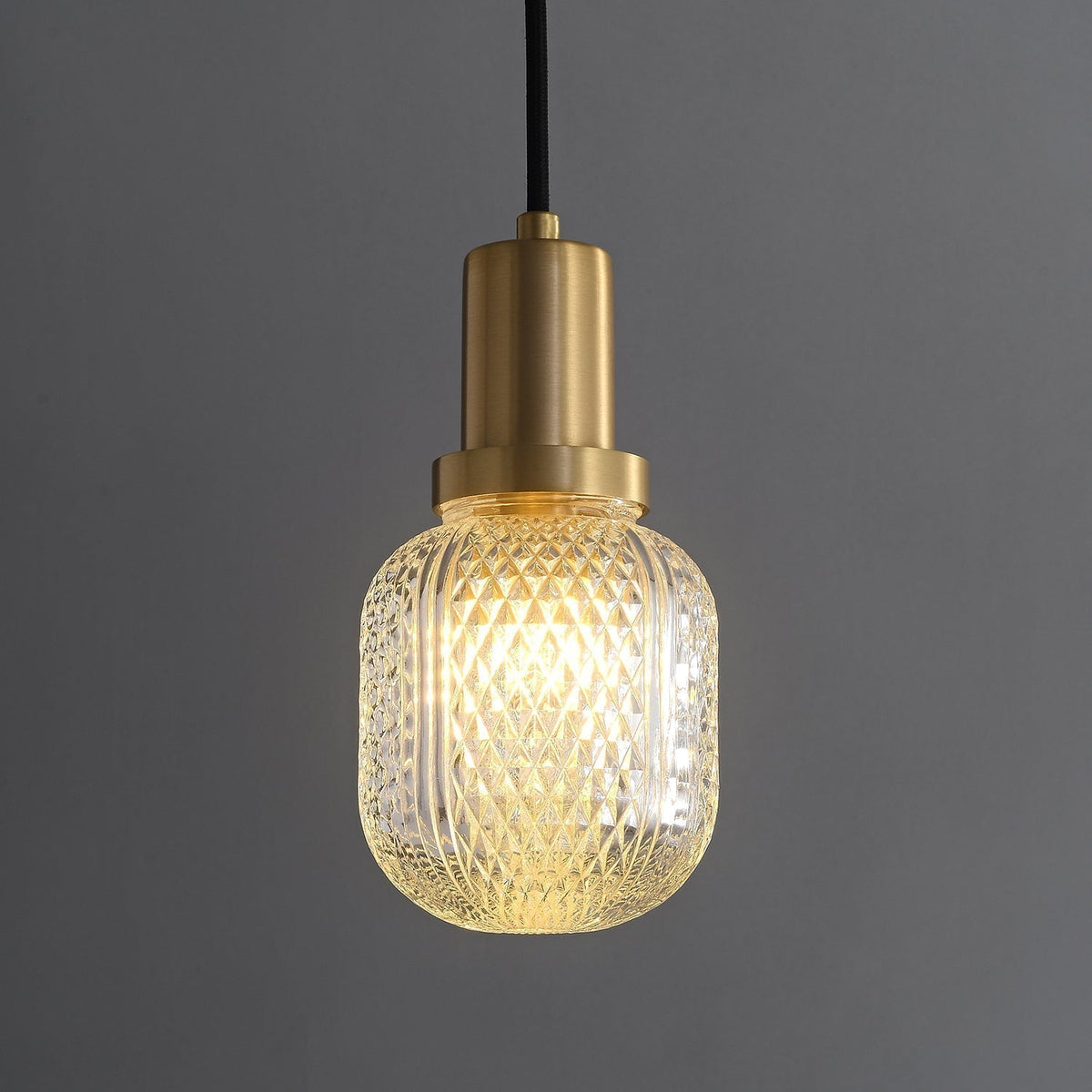 Suspension Gabarre en verre et laiton – vue 13