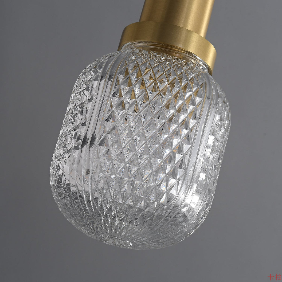 Suspension Gabarre en verre et laiton – vue 15