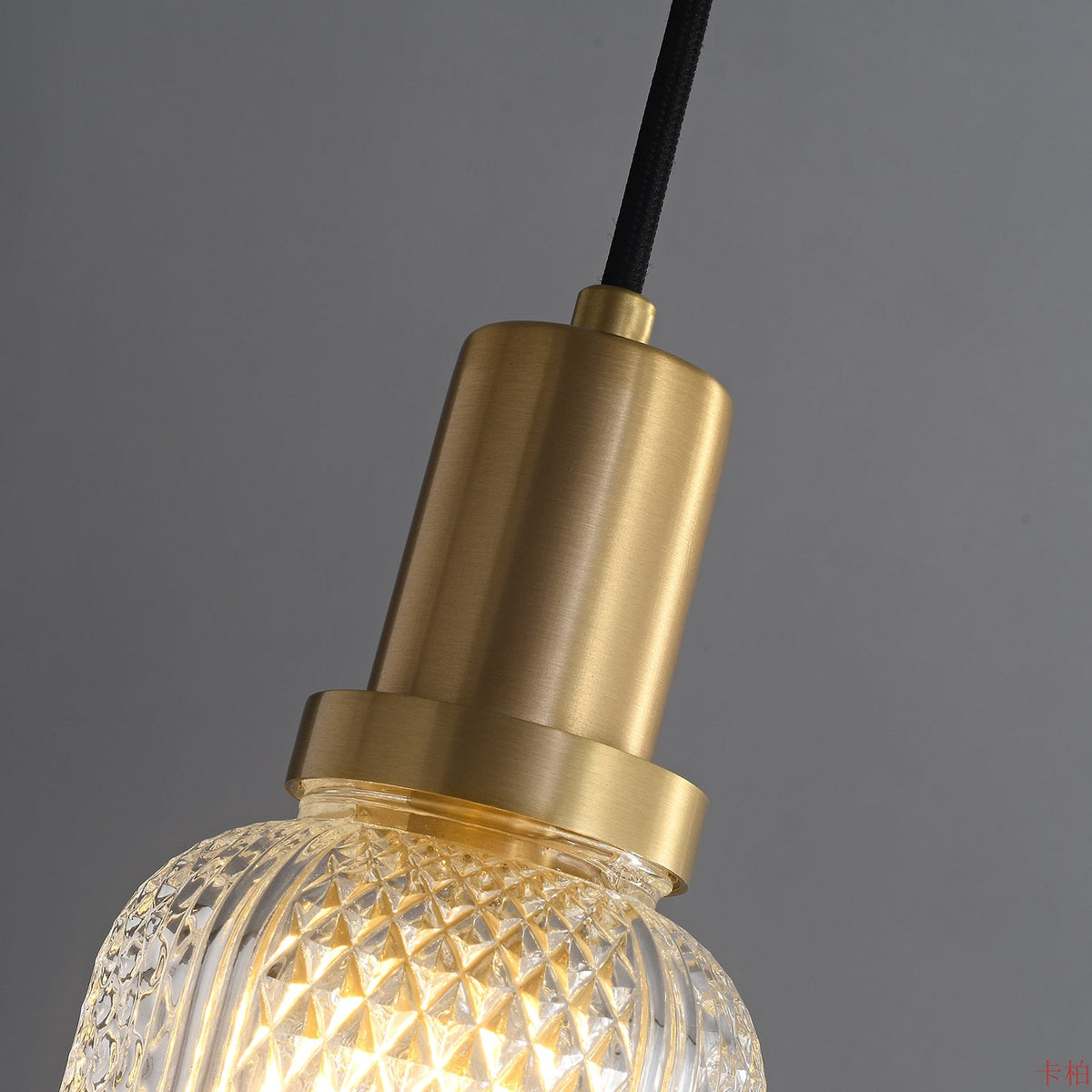Suspension Gabarre en verre et laiton – vue 16