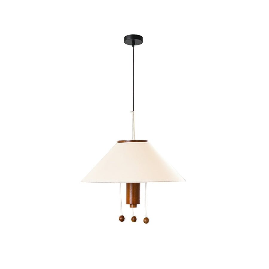 Suspension Céladon en bois et tissu – vue 3