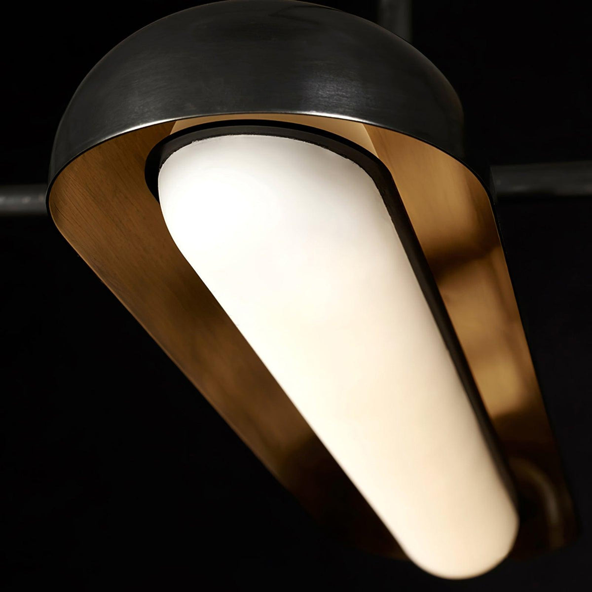 Lustre Fougère en laiton et verre – vue 52