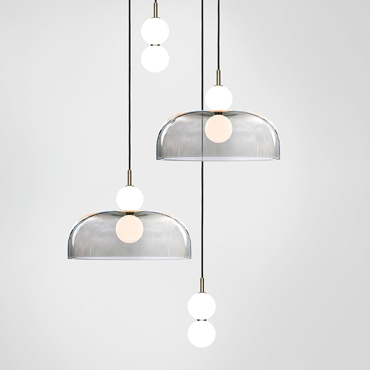 Suspension Iris en verre et métal – vue 9