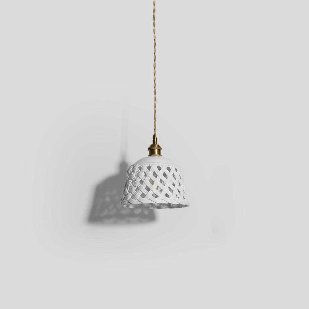 Suspension Mimosa en céramique et laiton – vue 13