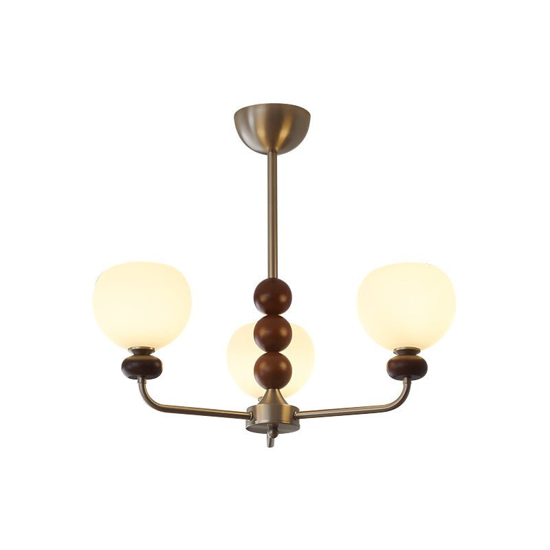 Lustre Belladone en verre et noyer – vue 13