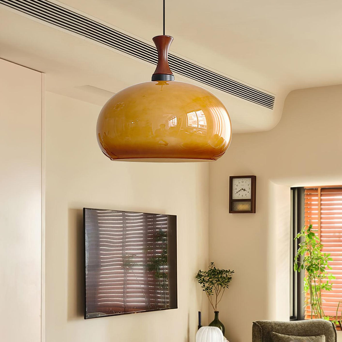 Suspension Vermeil en verre et bois – vue 11