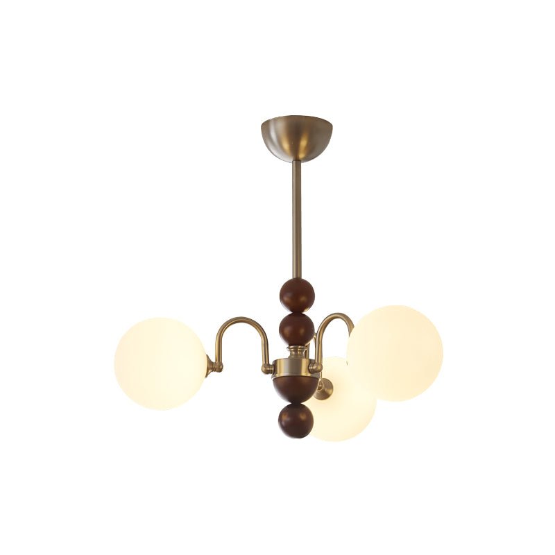 Lustre Majorque en verre et bois – vue 17