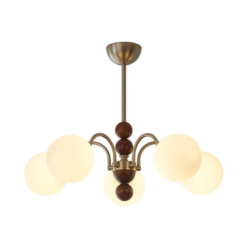 Lustre Majorque en verre et bois – vue 18