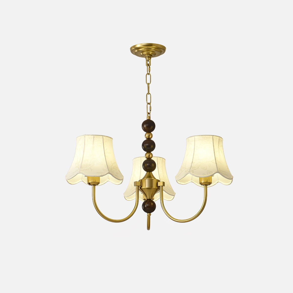 Lustre Pléiade en tissu et bois – vue 27