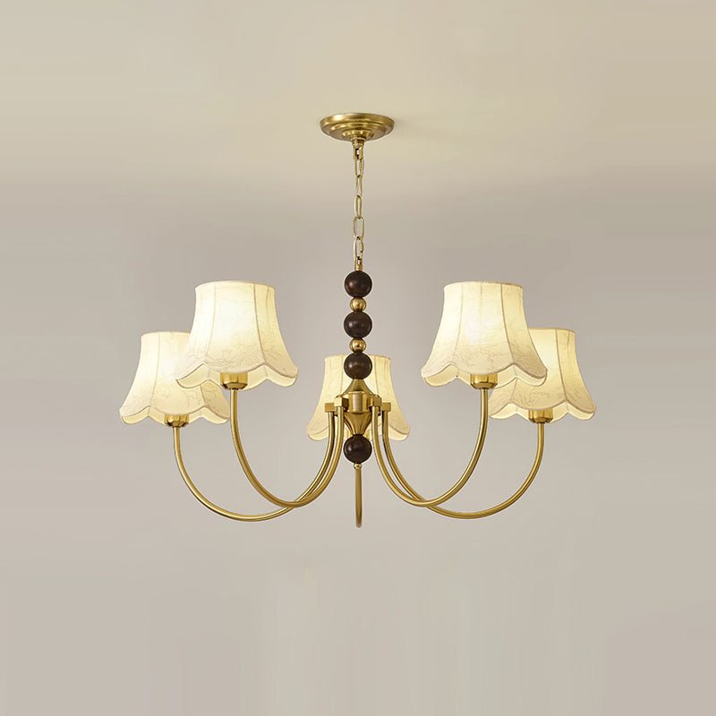 Lustre Pléiade en tissu et bois – vue 24