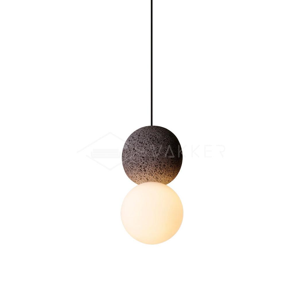 Suspension Hélianthe en pierre et verre – vue 53