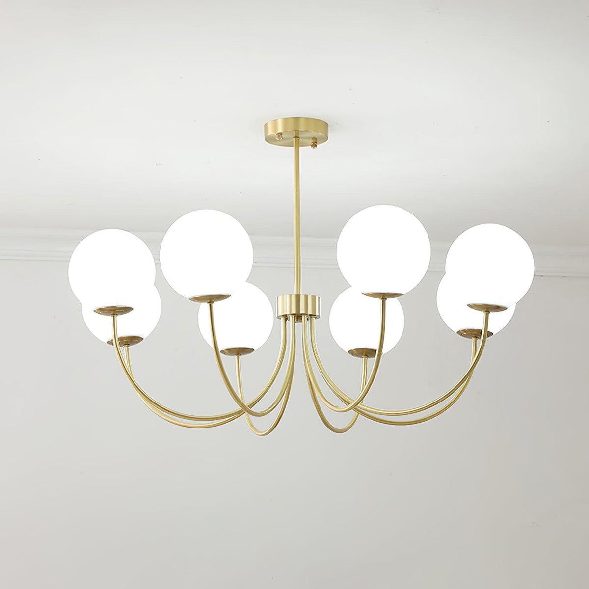 Lustre Cordes en laiton et verre – vue 9