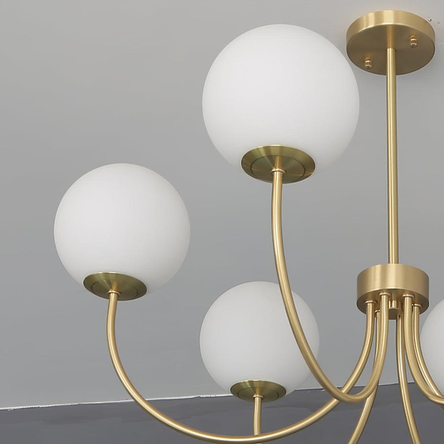 Lustre Cordes en laiton et verre – vue 5