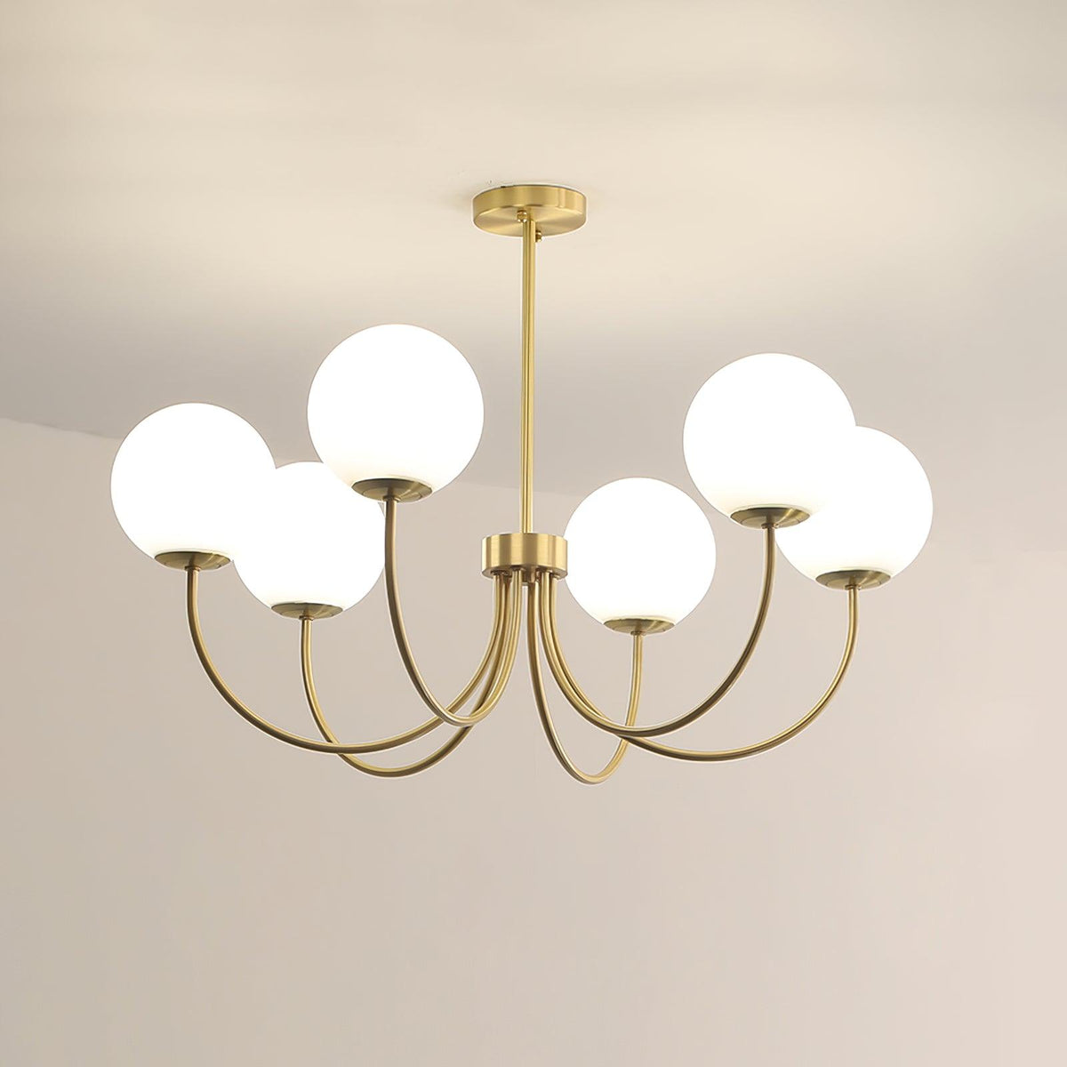 Lustre Cordes en laiton et verre – vue 13