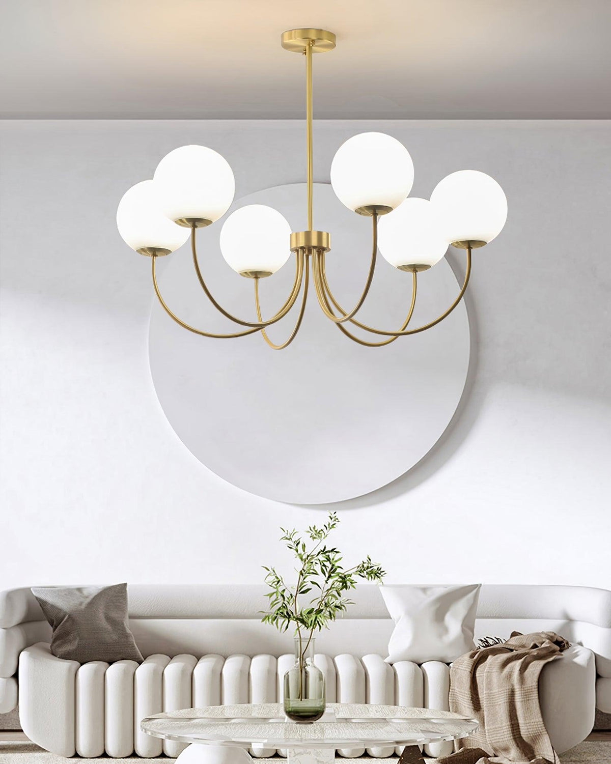 Lustre Cordes en laiton et verre – vue 23