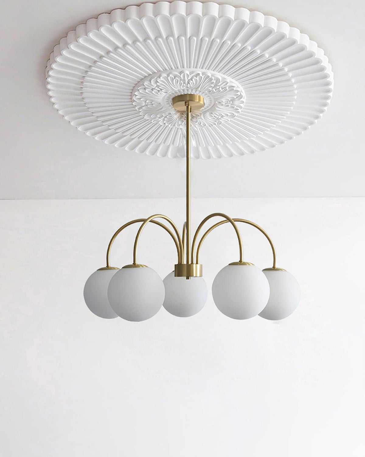Lustre Cordes en laiton et verre – vue 28